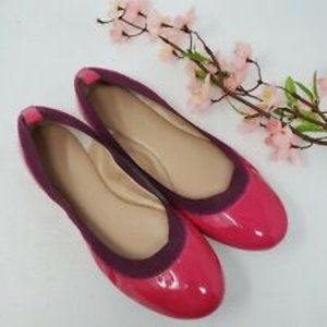 Patent leather ballet flats pink